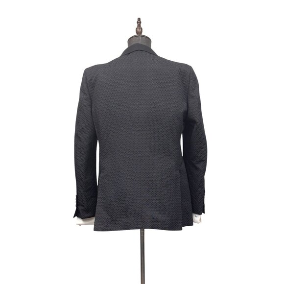 Tom Ford - Black on Black Geometric Circle Print Dinner Jacket - Picture 5 of 10